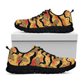 Aboriginal Lizard Pattern Print Black Running Shoes