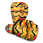 Aboriginal Lizard Pattern Print Boxing Gloves