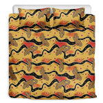 Aboriginal Lizard Pattern Print Duvet Cover Bedding Set