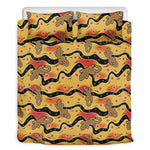 Aboriginal Lizard Pattern Print Duvet Cover Bedding Set