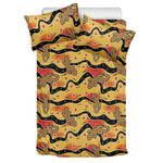 Aboriginal Lizard Pattern Print Duvet Cover Bedding Set