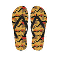 Aboriginal Lizard Pattern Print Flip Flops