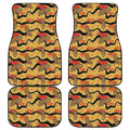 Aboriginal Lizard Pattern Print Front and Back Car Floor Mats