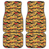 Aboriginal Lizard Pattern Print Front and Back Car Floor Mats