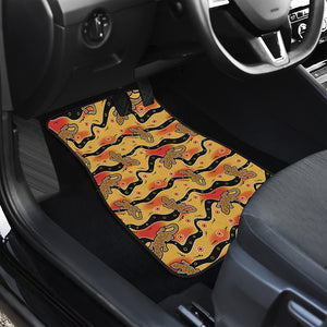 Aboriginal Lizard Pattern Print Front Car Floor Mats