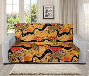 Aboriginal Lizard Pattern Print Futon Protector