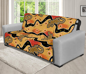 Aboriginal Lizard Pattern Print Futon Protector