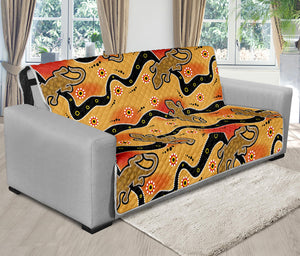 Aboriginal Lizard Pattern Print Futon Protector