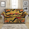 Aboriginal Lizard Pattern Print Loveseat Protector