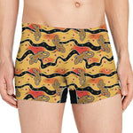 Aboriginal Lizard Pattern Print Men's Boxer Briefs