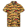 Aboriginal Lizard Pattern Print Men's Short Sleeve Shirt