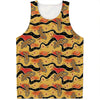 Aboriginal Lizard Pattern Print Men's Tank Top