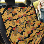 Aboriginal Lizard Pattern Print Pet Car Back Seat Cover