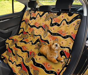 Aboriginal Lizard Pattern Print Pet Car Back Seat Cover