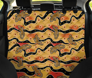 Aboriginal Lizard Pattern Print Pet Car Back Seat Cover