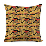 Aboriginal Lizard Pattern Print Pillow Cover