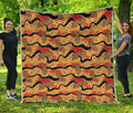 Aboriginal Lizard Pattern Print Quilt