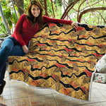Aboriginal Lizard Pattern Print Quilt