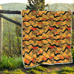 Aboriginal Lizard Pattern Print Quilt