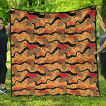 Aboriginal Lizard Pattern Print Quilt
