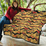 Aboriginal Lizard Pattern Print Quilt