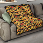 Aboriginal Lizard Pattern Print Quilt
