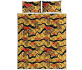 Aboriginal Lizard Pattern Print Quilt Bed Set