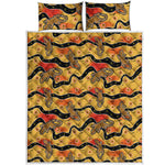 Aboriginal Lizard Pattern Print Quilt Bed Set