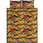 Aboriginal Lizard Pattern Print Quilt Bed Set