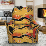 Aboriginal Lizard Pattern Print Recliner Slipcover