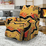 Aboriginal Lizard Pattern Print Recliner Slipcover