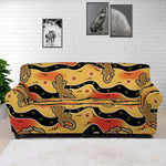 Aboriginal Lizard Pattern Print Sofa Cover