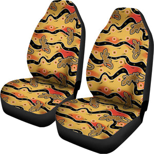 Aboriginal Lizard Pattern Print Universal Fit Car Seat Covers