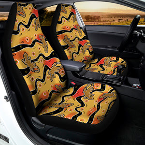 Aboriginal Lizard Pattern Print Universal Fit Car Seat Covers