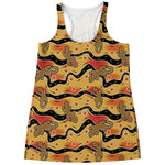 Aboriginal Lizard Pattern Print Women's Racerback Tank Top