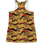 Aboriginal Lizard Pattern Print Women's Racerback Tank Top