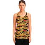 Aboriginal Lizard Pattern Print Women's Racerback Tank Top
