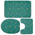 Aboriginal Sea Turtle Pattern Print 3 Piece Bath Mat Set