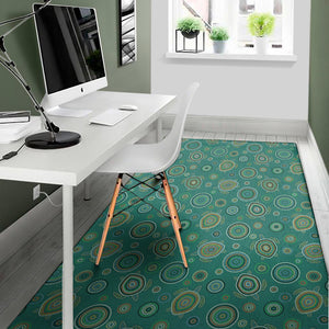 Aboriginal Sea Turtle Pattern Print Area Rug