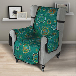 Aboriginal Sea Turtle Pattern Print Armchair Protector