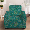 Aboriginal Sea Turtle Pattern Print Armchair Slipcover