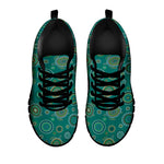 Aboriginal Sea Turtle Pattern Print Black Sneakers