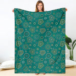 Aboriginal Sea Turtle Pattern Print Blanket