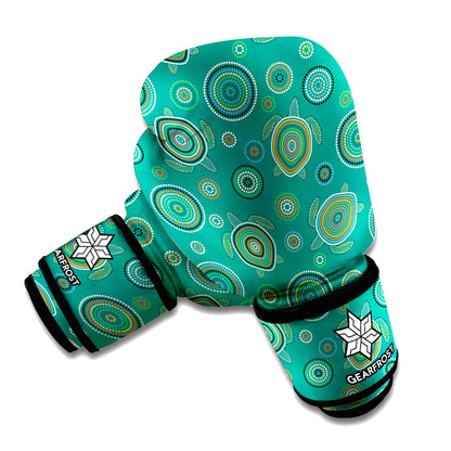 Aboriginal Sea Turtle Pattern Print Boxing Gloves