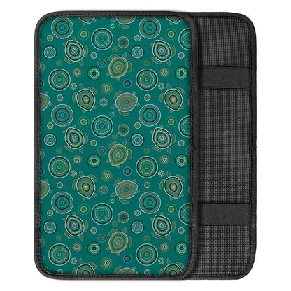 Aboriginal Sea Turtle Pattern Print Car Center Console Cover