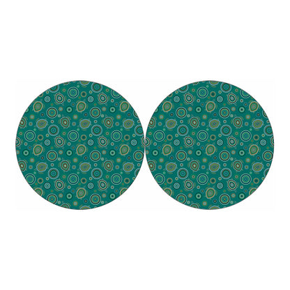 Aboriginal Sea Turtle Pattern Print Car Coasters