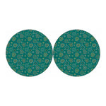 Aboriginal Sea Turtle Pattern Print Car Coasters