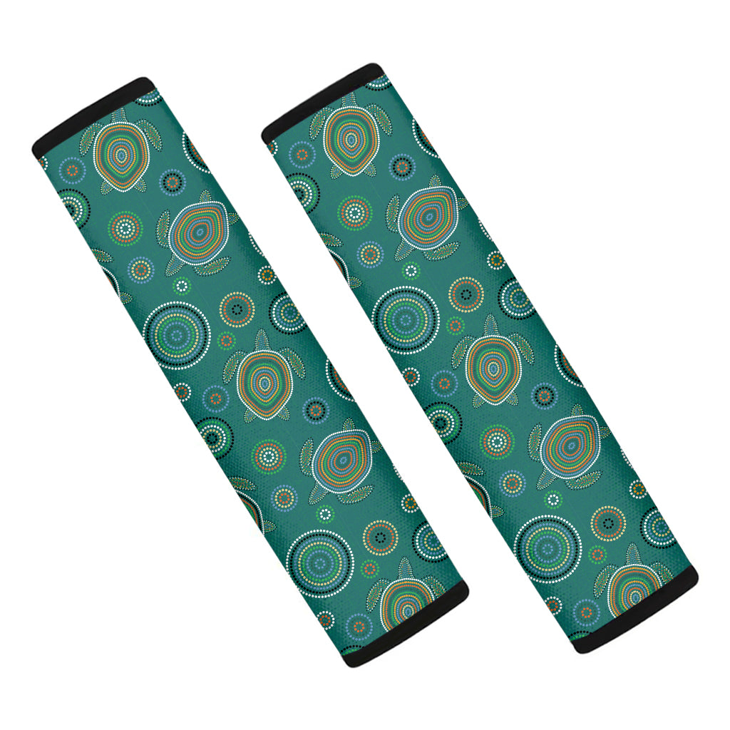 Aboriginal Sea Turtle Pattern Print Car Seat Belt Covers