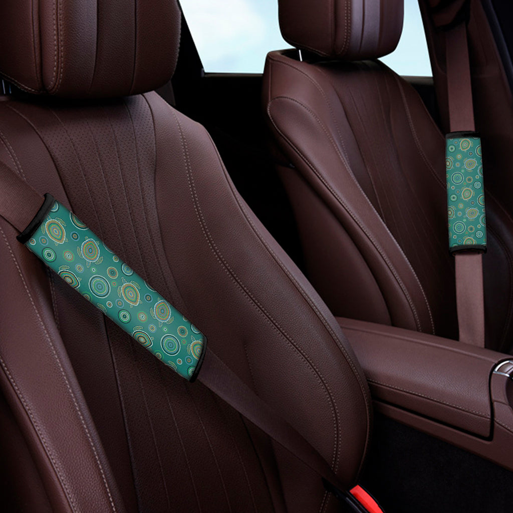 Aboriginal Sea Turtle Pattern Print Car Seat Belt Covers