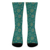 Aboriginal Sea Turtle Pattern Print Crew Socks